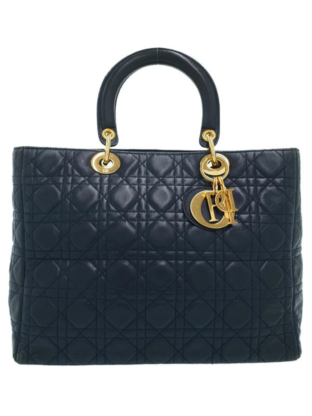 Christian Dior Lady Dior Bag quilted cannage lambskin leather Black